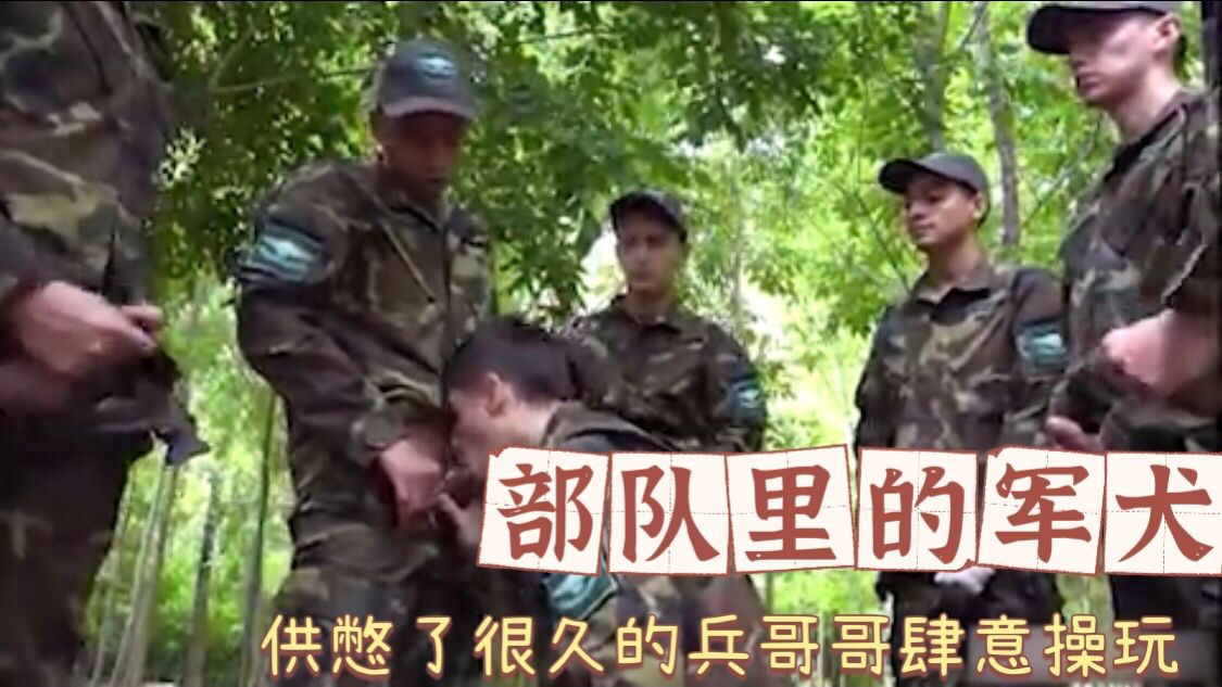［免費］（今日福利）部隊裡的軍犬，一隻狗被部隊裡的兵哥哥們肆意玩弄